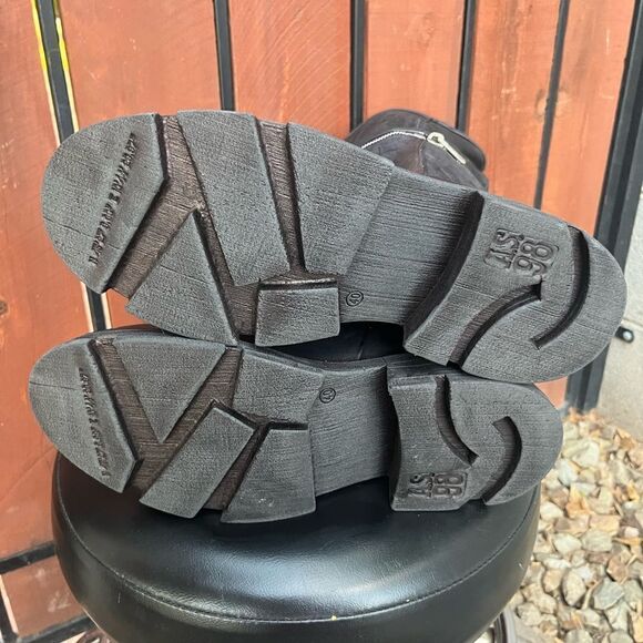 New A.S.98 Larrie Lug Sole Knee High Zip Black Boots Size 40EU/9-9.5US - Picture 7 of 7